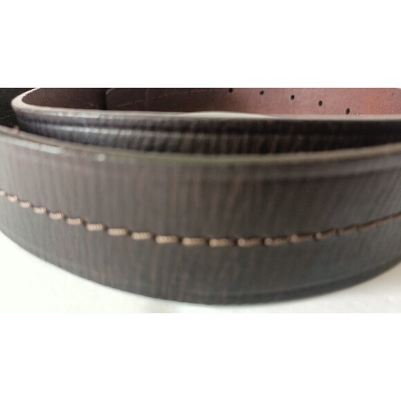 J Fold Leather Work Belt Size 42 Brown Pure Fold Dressy Minimalist Classic New - Picture 8 of 10